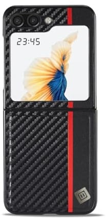 König Design Handyhülle für Samsung Galaxy Z Flip 5 Hülle, Schutzhülle für Galaxy Z Flip 5 5G Wallet Flip Case Standfunktion Klapphülle für Samsung Z Flip 5 Cover (Schwarz)