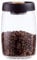 BBTISG Clear Vacuum Canister with Seal Lids, Glass Food Storage Jar Clear Glass Canister Kitchen Food Storage Containers Jars for Coffee Sugar Tea Spices (Black 1200ml)