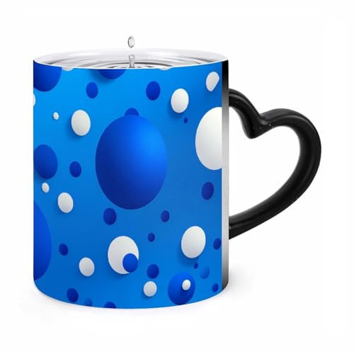 ducanll Kaffeetassen aus Keramik, 325 ml, nahtlos, mit Punkten, Expresso-Tasse, Kaffeegläser-Geschenke für Mütter, Lehrer, kleine Geschenke, niedliche Sachen, Geschenke für Eltern