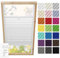 Estika Tenda plissettata per finestra da tetto con foratura personalizzata - 23 colori tessuto, 3 colori profilo, larghezza 30-120 cm, altezza 50-149 cm - Tenda plissettata per interni
