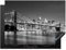 KitchenYeah© Protection Plaque Induction 70x52 cm Protege Deco Cuisine Cache Protège De Cuisson Accessoires New York - Pont - Brooklyn - Noir et blanc - Architecture