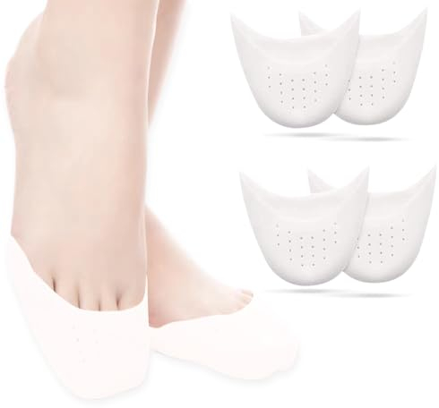 Zehenschutz Silikon, 2 Paare Gel Zehenkappen, Atmungsaktive Zehenschutz, Silikon Zehenschutz für Blasen, Hühneraugen, Eingewachsene Zehennägel, Schmerzlinderung durch Reibung und mehr