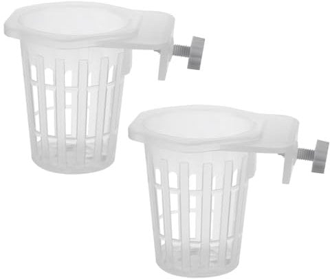MiOYOOW Aquarium Plant Holder, 2 PCS Wall-hanging Fish Tank Plant Pot with Rooting Hole for Aquarium Plants Decorations
