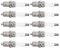 10 Stück Zündkerzen für Champion RC12YC K6RTC Ersatz für 12 132 02 12 132 02-S 25 132 12 - S Motor