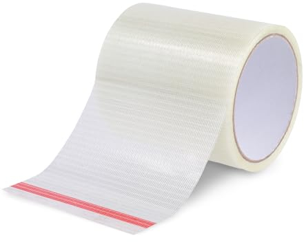 PEUTIER Cinta Fibra de Vidrio, 10m x 10cm Cinta de Reparación de Toldos Cinta de Reparación de Lona Adhesivo Fuerte Parche de Reparación de Desgarros para Toldos Lonas Cubiertas para Veleros