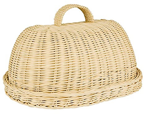 Navna Handwoven Rattan Bread Basket Food Fruit Vegetables Serving Baskets With Cover