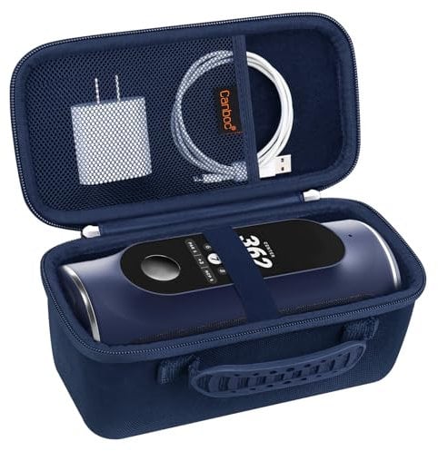 Canboc Carrying Case Blue Tees Golf Player+ GPS Speaker with Touch Screen Display, GPS Speaker Player Bag, Mesh Pocket fits Charging Cable, Blue (Case only)