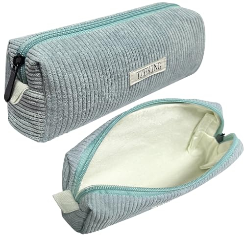 TZEKING Mäppchen Cord-Stoff,Federmäppchen Mädchen,Teenager Stiftetasche,Federtasche,Stiftetasche,Stiftemappe,Pencil Case,Schlamppermäppchen,Federpenal,Federtasche Erwachsene,Mäpchen für Schulsachen