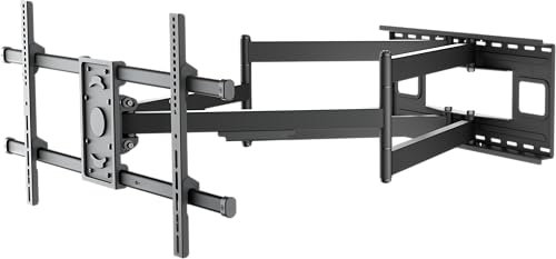 goobay Soporte de Pared para televisores de 43 a 90 Pulgadas (109-229 cm), Soporte de TV, máx. 80 kg, Extensible hasta 104,5 cm, Totalmente móvil (Giratorio e inclinable), 71197