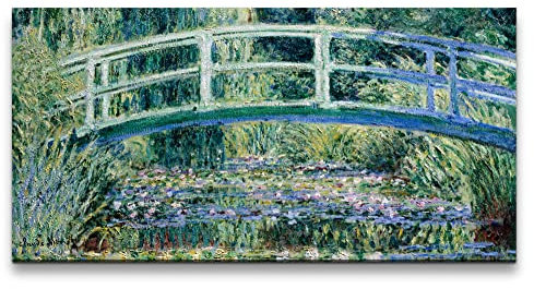 Paul Sinus Claude Monet Brücke über den Seerosenteich Wandbild 120x60cm auf Leinwand