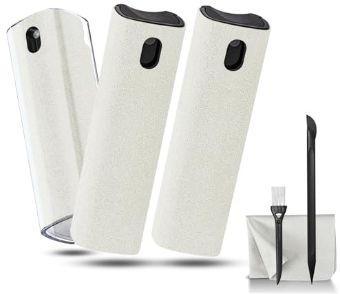 walrfid 3Pcs Car Screen Cleaner, Laptop Screen Cleaner Spray and Wipe, Electronic Computer Cleaning Kit for iPad, iPhone, Cellphone, Monitor, MacBook, Car Display, Tablet, TV Flat Screens, Cream