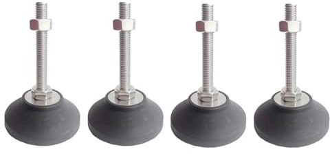 BORDSTRACT Pieds de nivellement pour Meubles, 4 pcs M5 Pieds de réglage de la Hauteur pour Tables, chaises, canapés, établis, commodes, bancs, armoires(D40*M5*L30)