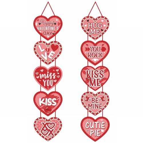 Hängetopf Für Pflanzen Kokos Valentine's Day Door Hanger Outdoor and Indoor Love Themed Decoration for Home Sweethearts Geschenke Für Pflanzenliebhaber (Pink, One Size)