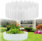 Rasenkante Beeteinfassung, 2m Rollborder Rasenkante Palisade Gartenzaun, Rasengitter Kunststoff, Einfach einschlagen, Keine Gräben ausheben (Weiß, Height: 25cm)