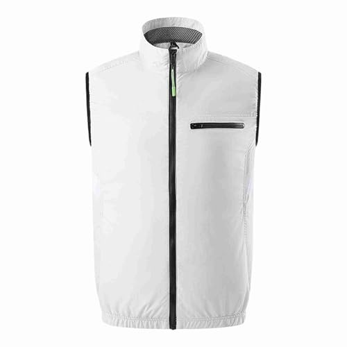Alomejor Kühlweste Tragbare Klimaanlage Lüfter Weste Elastizitätswraps Doppelte Seite mit Taschen für die Arbeit Im Innenbereich Im Freien Im Freien (2XL)