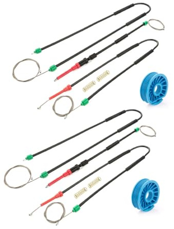 LST 2x Fensterheber Reparatursatz Seilzug Rolle Set vorne links rechts kompatibel mit Ford Focus II Cabrio Coupe 2006-2010