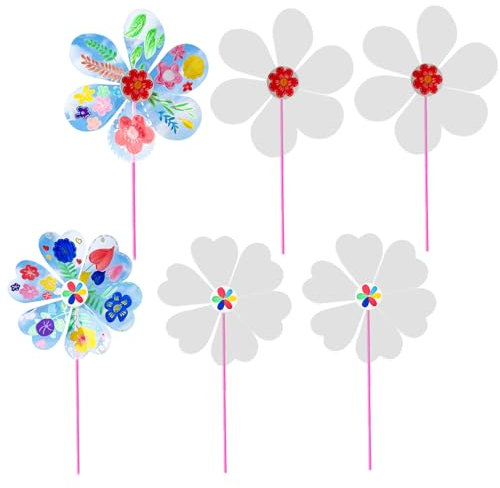 6Pcs Windmills for Garden DIY Garden Windmill Spinners Windmills for Children Pinwheel to Scare Birds Wind Spinners for GardenOutdoor Decor