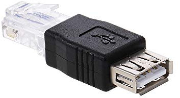 Adaptateur USB 2.0 femelle vers Ethernet RJ45 mâle pour modem et routeur connectivité