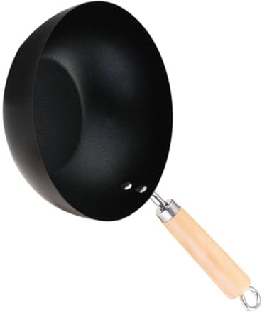 Mikinona Wok Acier Inoxydable Antiadhésif pour Cuisine Poêle Multifonctionnelle pour Induction Sautés