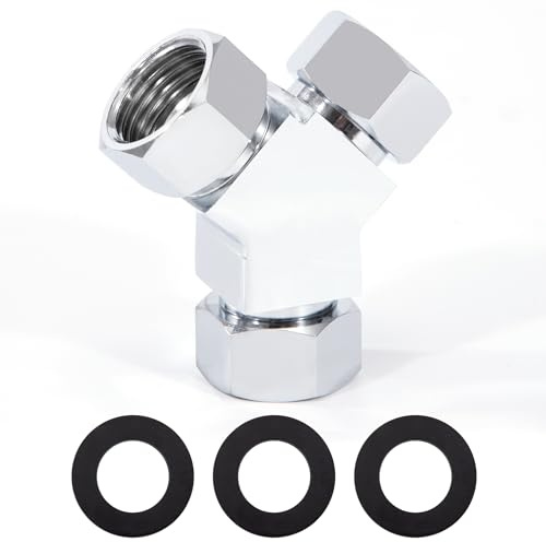 Connettore per Tubo Flessibile G1/2, 3 Vie, Y per Bracci Doccia, Bidet WC, Spruzzatore, Adattatore Valvola Angolare