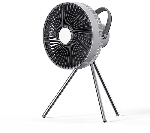 Oxxggkao Ventilateur de camping à piles 10 000 mAh avec télécommande et lampe LED pour la maison, l'extérieur, la randonnée, le camping