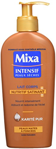 Mixa Intensif Trockene Haut Körpermilch Satin, Shea matt bis dunkle Haut, 250 ml