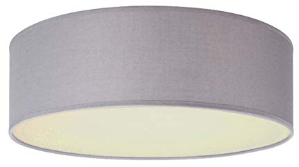 Smartwares Deckenleuchte mit LED, Stoff grau/Abdeckung satiniert, Ø 30 cm, Ceiling Dream