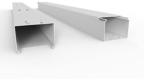 SCOS Smartcosat Kabelkanal, 80x60 mm, 15x2 m, Weiß, schraubbar | PVC, UV-beständig, Innen & Außen, 15 Stangen à 2 m = 30 m, Made in Germany