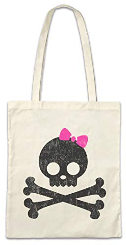Urban Backwoods Girlie Skull & Bones Hipster Bag Beutel Stofftasche Einkaufstasche