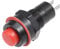 sourcing map 5stk 10mm momentane 2P Kunststoff Mini Rund Drucktaste Druckschalte Rot SPST DE de
