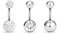 VFUN 3 Stück 14G 6mm klar Kristal CZ Chirurgenstahl Kurz Bauchnabelpiercing Bananabell Piercing Bauchnabel Ringe Piercing Damen Herren - Silber