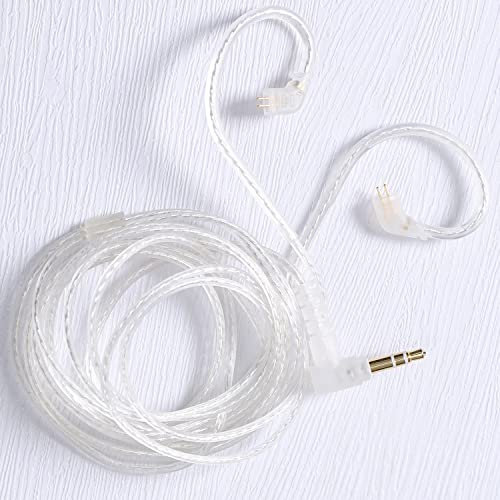 KZ Gold Silver Mixed Braiding Upgrade Cable 2 pin 0.75mm Replacement Earbuds Audio Cable Compatile with (B Pin (KZ-ZST/ZS10/AS10/BA10/ES4/ZSR/AS06))