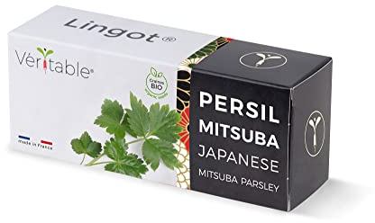 Véritable® Lingot® Japanischer Mitsuba-Petersilie - Kompatibel mit Indoor-Garten und Exky® - Gebrauchsfertige Nachfüllung - Substrat mit integrierten Samen