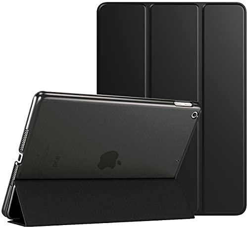 TiMOVO Hülle für iPad 9. Generation 2021/iPad 8. Generation 2020/iPad 7. Generation 2019, Ultra Dünn Durchscheinend Schutzhülle Smart Cover mit Auto Schlafen/Wachen für iPad 10,2 Zoll, Schwarz