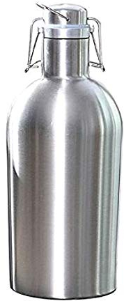 Bottiglie di birra all'aperto Bottiglie di birra 2L Grande Capacità In Acciaio Inox Birra Growler Sicuro Swing Top Coperchio