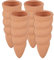 Relaxdays Cône en Argile d’arrosage, Lot de 4 Accessoire d’arrosage, Bouteilles d’1,5 L, 11,5 x 4,5 cm, Terre Cuite