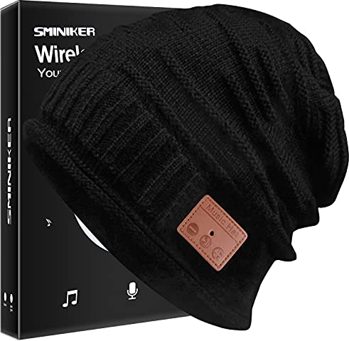 Regalo Uomo Donna Cappello Bluetooth Berretto Regalo Natale Cappello Musicale Bluetooth Lavorato a Maglia Berretto Cappello Invernali con Cuffie Stereo