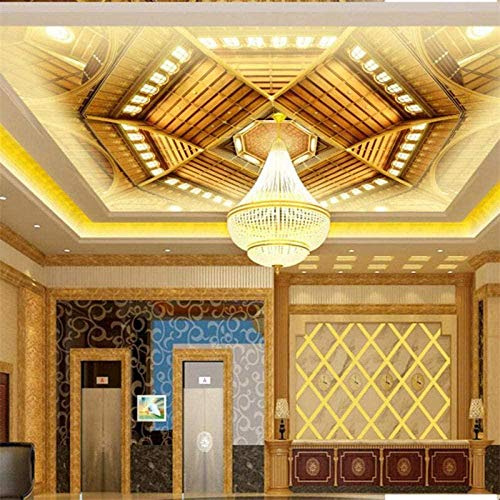 Custom Photo Wallpaper 3D Golden Palace - Dimensional Roofs Murals Wallpaper Ceiling Design 3D Wallpaper Custom 3D Wallpaper Paste Living Room The Wall for bedroom-430cm×300cm