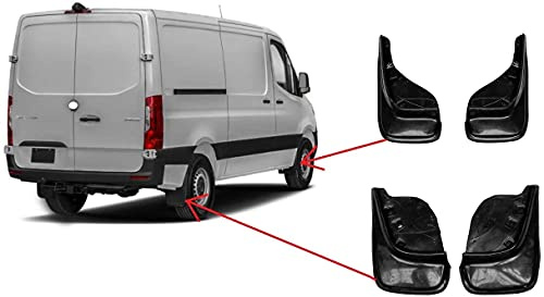 Arix 4x Schmutzfänger Schmutzschutz Schwarz für Fiat Ducato (Vorne+Hinten, Links+Rechts) bis 2016