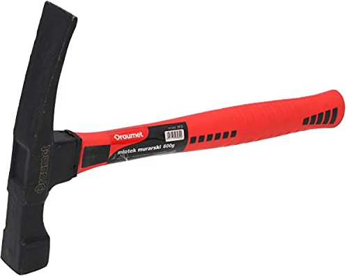 Mauerhammer mit gummierten Fiberglasstiel 600g Hammer Steinhammer Bauhammer