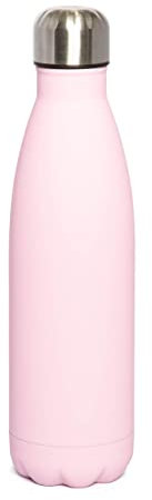 FESTIVAL Thermal Stainless Steel 500ml Water Bottle Insulated Metal Sport Gym Drinks Flask Hike (Pink)