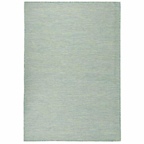 vidaXL Outdoor Flatweave Rug Garden Indoor Terrace Balcony Patio Backyard Decor Runner Area Rug Floor Carpet Mat Protector UV-Resistant Turquoise