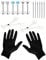 Vsnnsns Lip Piercing Kit 6 Pieces 16G Stainless Steel Lip Piercing Jewelry Piercing Needles and Piercing Clamp CZ Opal Lip Rings Barbell Body Piercing Jewelry Tools Silver 16Pcs, Metal,
