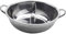 Evarbuild chaude de 28 cm en acier à double compartiment, 28 cm, à soupe, compatible avec les marmites, la et la cuisine
