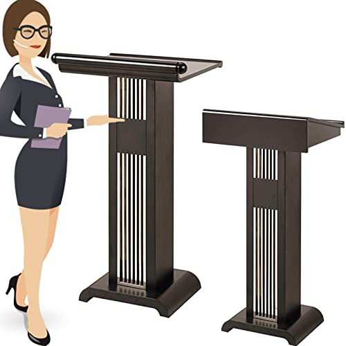 XIGOUZIQU Stand Up Desk Store Mobiles, höhenverstellbares, rollbares Rednerpult, unteres Lagerregal, Rednerpult, weiße Rednerpulte und Podeste for Klassenzimmer, Konzert, Kirche (Color : Beige)