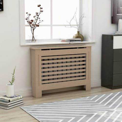 LAPOOH Heizkörperverkleidung, Heizkörperabdeckung, Heizung Verkleidung, Radiator Cover, Verkleidung Heizkörper, Heizungsabdeckung, 112 x 19 x 81 cm MDF