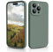 CALOOP Slim-Fit for iPhone 15 Pro Case,Skin Soft Liquid Silicone,Sturdy Hard Frame Shockproof Cover with Anti-Scratch Microfiber Lining,Full Protection for Screen and Camera Lens,6.1 inch(Olive Green)