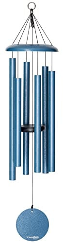 Corinthian Bells Wind River Windspiel für Terrasse, Hinterhof, Garten und Außendekoration, 91,4 cm, Himmelblau, Made in The USA