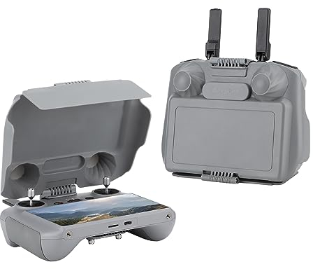 ZJRXM Mini 4 Pro/Air 3 RC 2 Sonnenblende, 2 in 1 RC Joysticks Protektor Sonnenschutz für DJI Air 3 RC 2 Fernbedienung, RC Schutz Bildschirmschutz Abdeckung für DJI RC 2