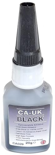 CA-UK Cyanoacrylate Instant Adhesive - Dries Black - 20g Bottle